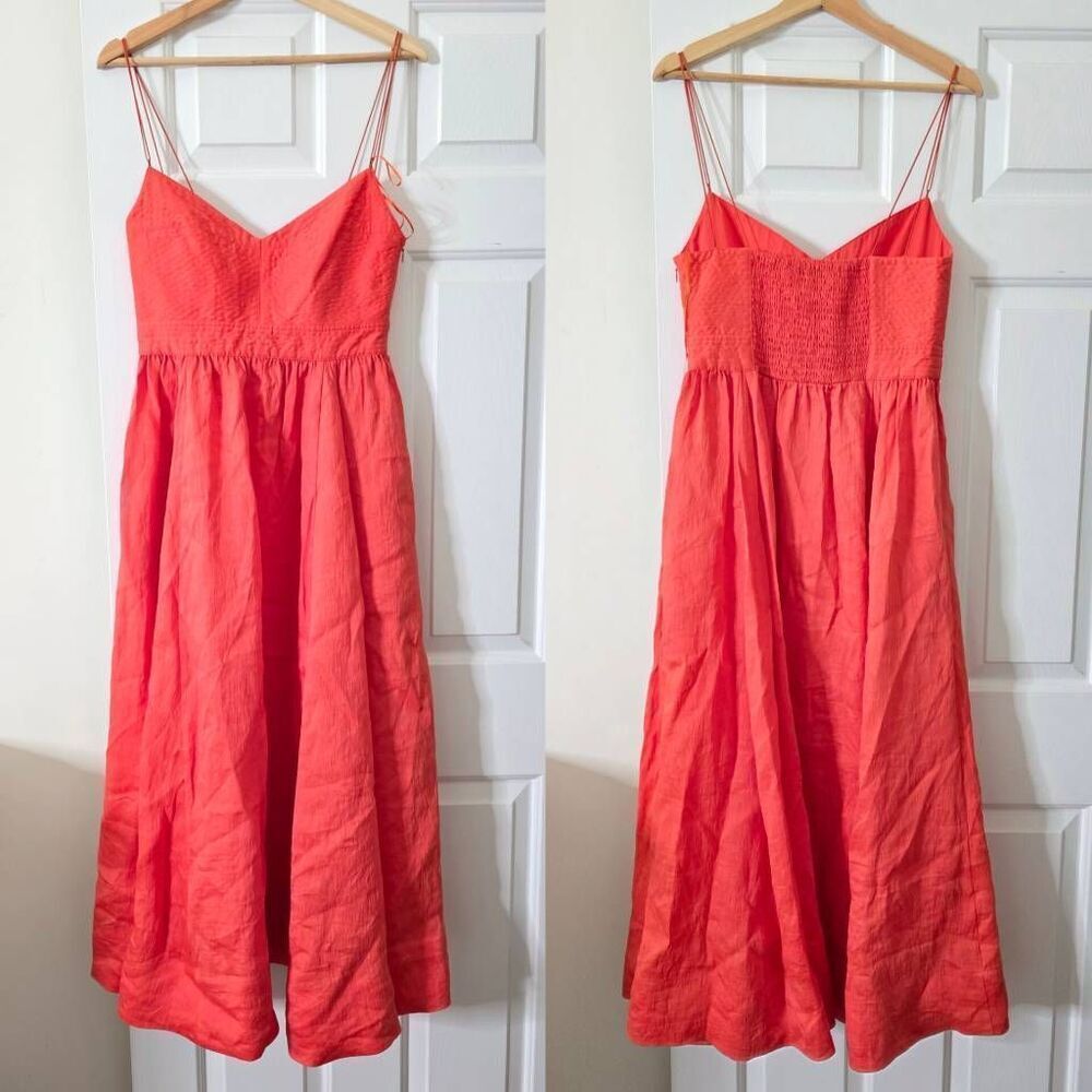 La Ligne Vibrant Orange Spaghetti-Strap Maxi Dress - Picture 3 of 12
